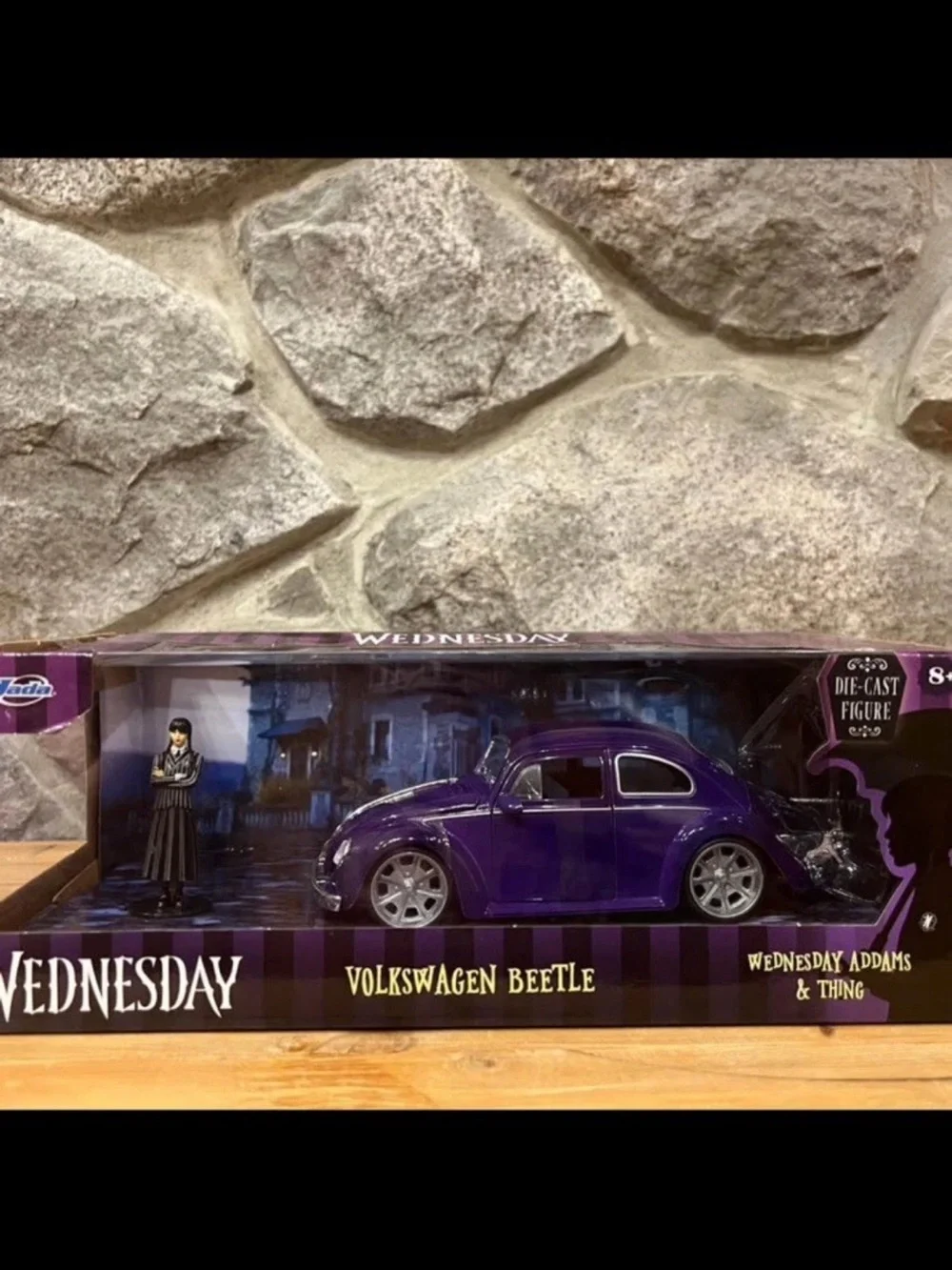 Wednesday Addams Volkswagen Beetle Die-Cast Toy Car - Purple